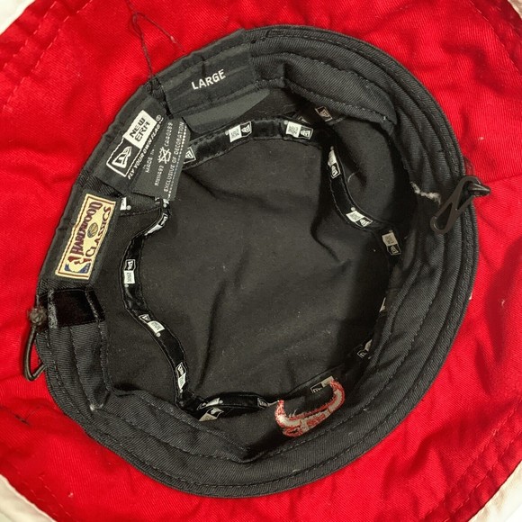 Chicago Bulls New Era Hardwood Classics Bucket Hat Black / Red Sz LARGE - Picture 9 of 9